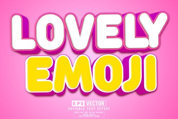 3D Editable Text Effects with Lovely Emoji