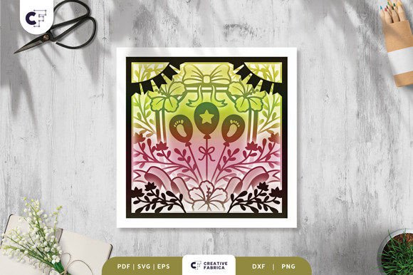 Baby Shower Floral 3D Shadow Box: A Creative and Elegant Craft Project