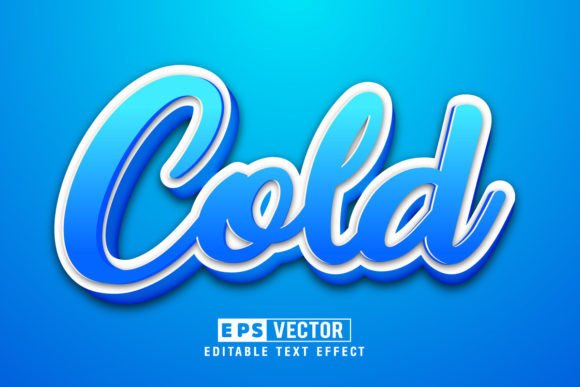Cold 3D Editable Text Effect Vector: A Versatile Design Tool