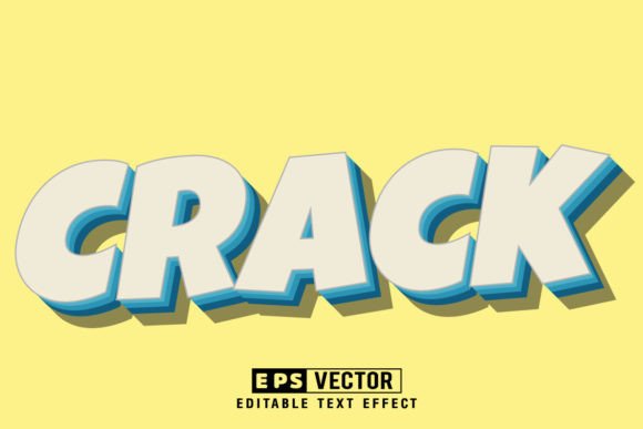 Crack 3D Editable Text Effect Vector