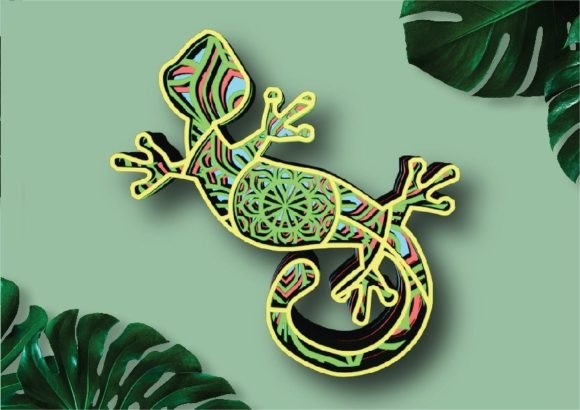 Creating Stunning 3D Animal Mandala Lizard Art with Laser Cutting