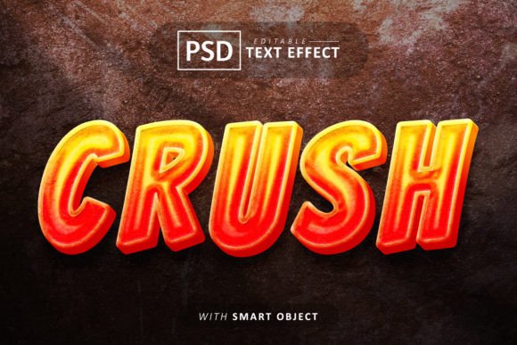Crush Text - Editable 3D Font Effect