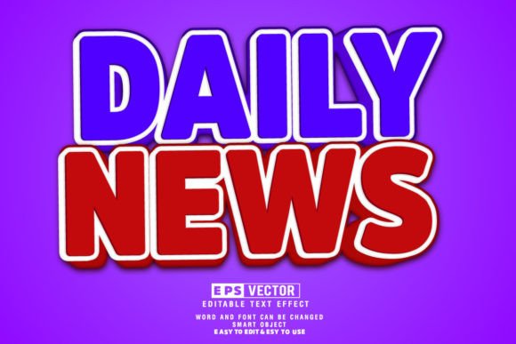 Daily News 3d Editable Text Effect Vecto: A Powerful Tool for Designers