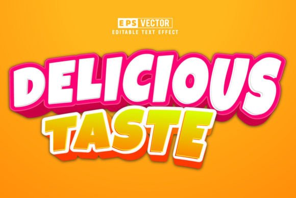 Delicious Tasty 3D Editable Text Effect