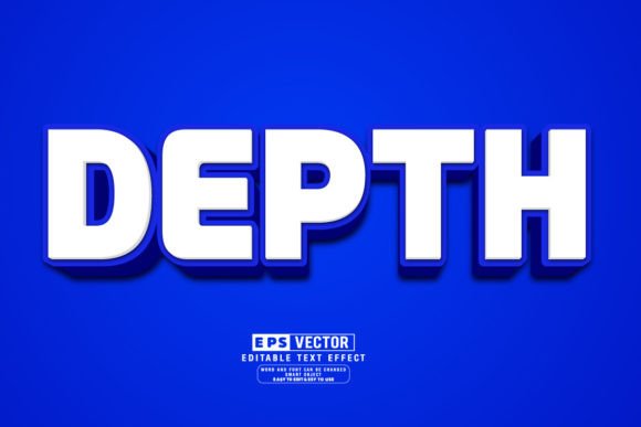 Depth 3D Editable Text Effect Vector