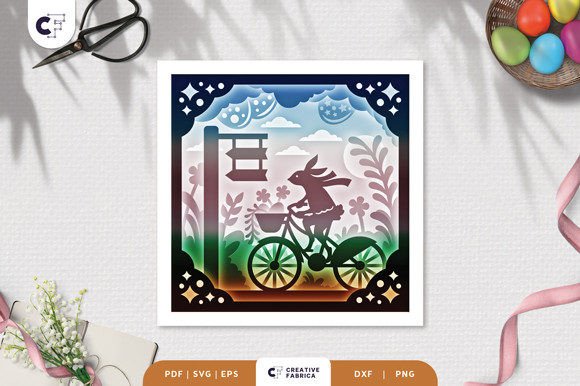Easter Bunny Bike Shadow Box: A Layered Craft Guide