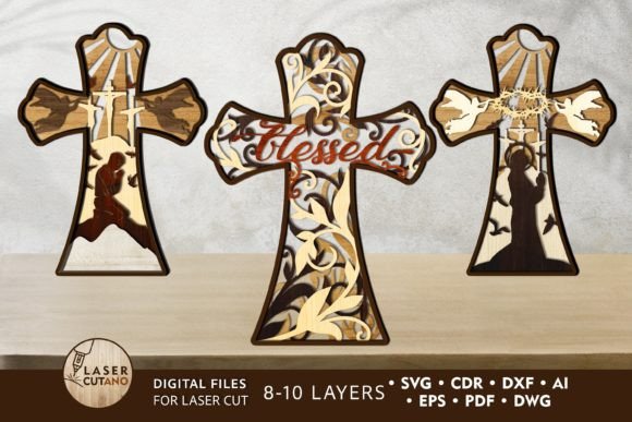 Elevating Faith Through Craft: The CROSS 3D Bundle Religious Layered SVG
