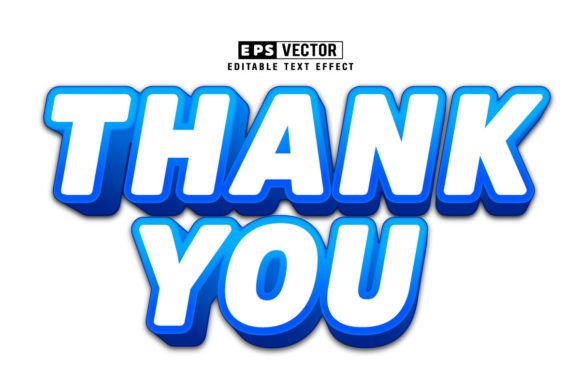Enhance Your Designs with Thank You 3d Editable Text Effect Vector