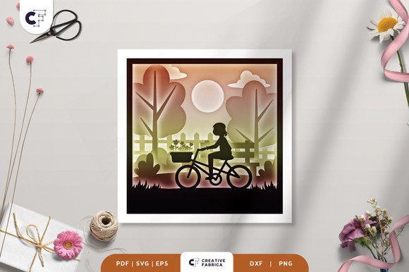 Girl in the Spring Park 3D Shadow Box: A Creative Craft for Enthusiasts