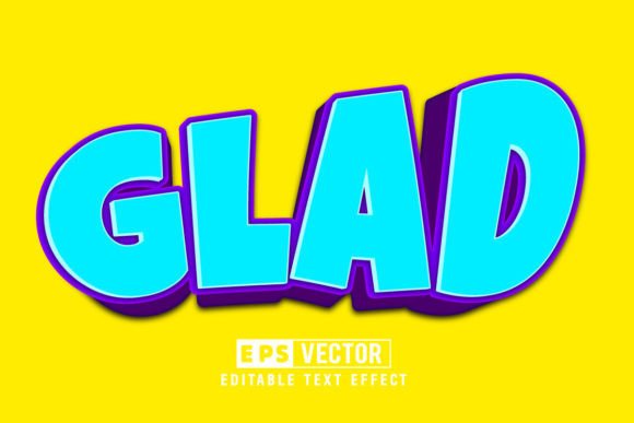 Glad 3D Editable Text Effect Vector: A Powerful Tool for Creative Professionals
