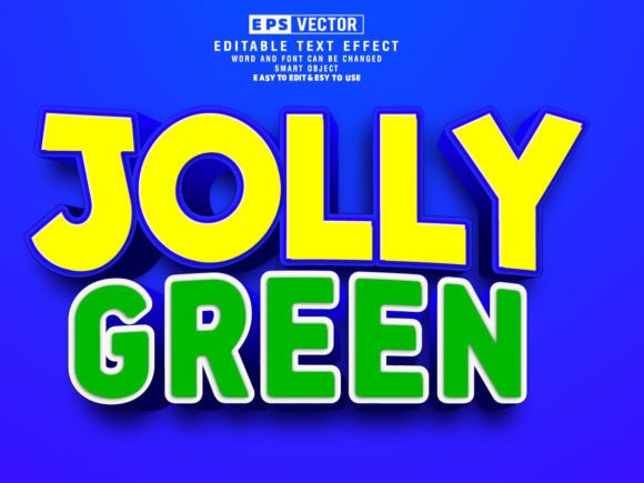 Jolly Green 3D Editable Text Effect