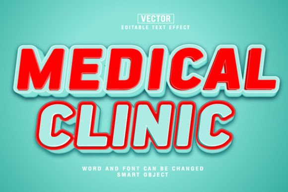 Medical Clinic 3D Editable Text Effect
