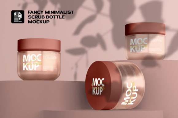 Minimalist 3D Scrub Tube Mockup