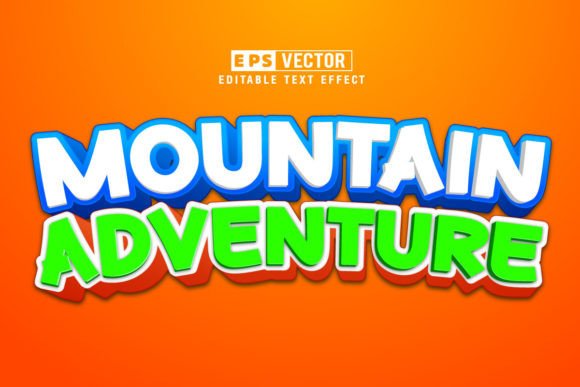 Mountain Adventure 3D Editable Text Effe