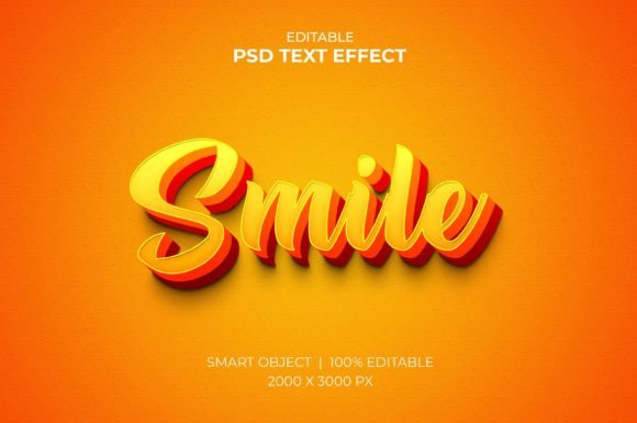 Smile Editable 3D Text Effect Mockup: A Comprehensive Overview