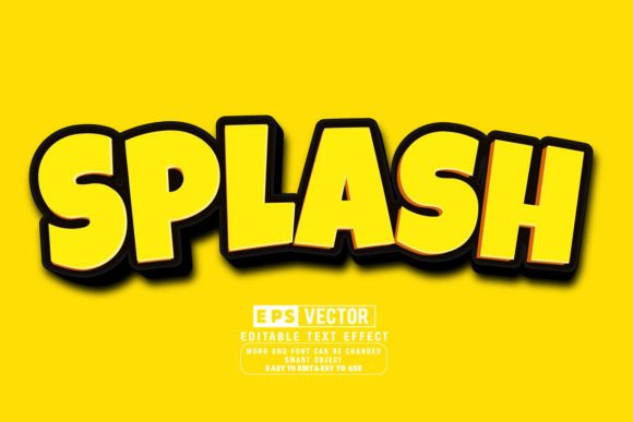 Splash 3d Editable Text Effect Vector: A Versatile Tool for Designers