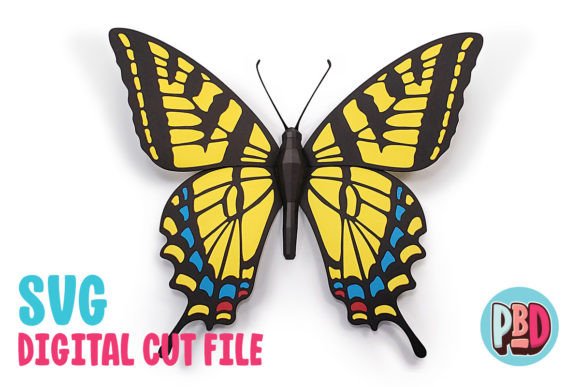 Stunning 3D Western Tiger Swallowtail Butterfly Decor