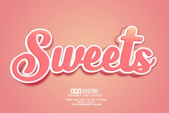 Sweets 3d Editable Text Effect Vector: A Versatile Tool for Modern Designers