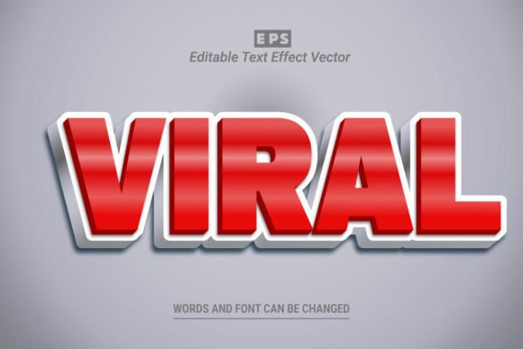 Viral 3D Editable Text Effect Vector for Dynamic Design Workflows