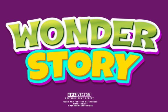 Wonder Story 3d Editable Text Effect Vec: A Versatile Tool for Creative Expression